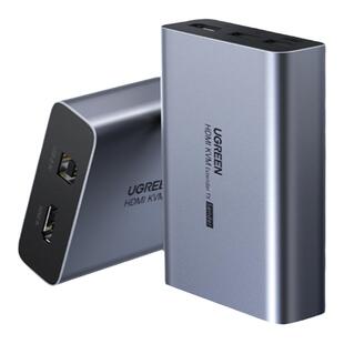 绿联hdmi kvm延长器单网线网络传输150米带usb口键盘鼠标转网口传输1080高清视频rj45转换光纤信号增强放大器