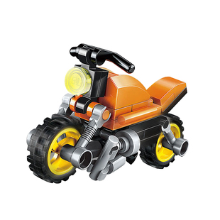 盲盒积木儿童拼装玩具汽车模型男孩子拼插坦克小盒拼图小学生礼物