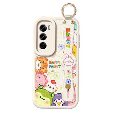 适用opporeno16手机壳15新款reno14腕带10pro动物家园9斜挎挂绳11女13可爱7se防摔reno背带12保护套8卡通oppo