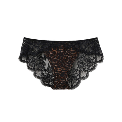 Intimissimi意舒漫性感豹纹蕾丝边包臀三角裤女士内裤SID2589
