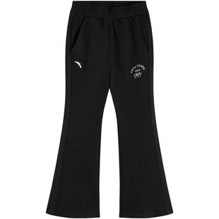 安踏儿童装女童加绒裤子阔腿裤秋冬款2025冬季新款运动长裤喇叭裤