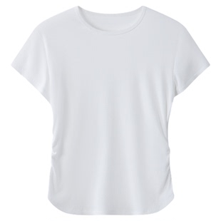 RUISHI芮时“夏日记忆”经典百搭圆领半高领修身打底T恤女春夏