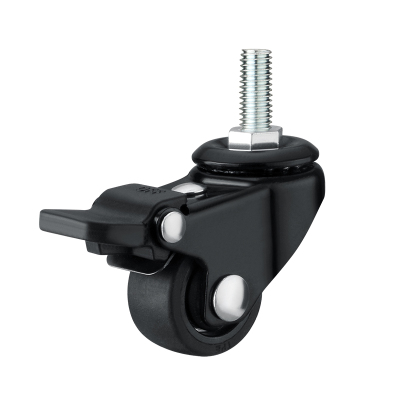 适用宜家拉斯克小推车m8螺丝杆轮子拉舍置物架静音橡胶万向轮滑轮