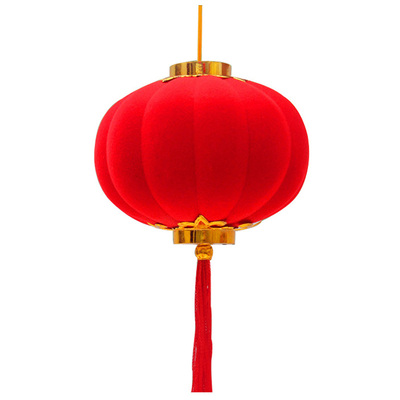 2024龙年室内户外盆栽小植绒灯笼