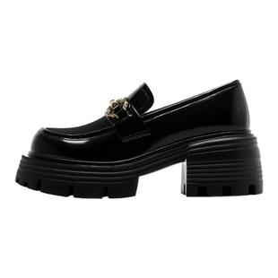 星期六厚底乐福鞋女增高2025新款秋季玛丽珍女鞋单鞋高跟小皮鞋子