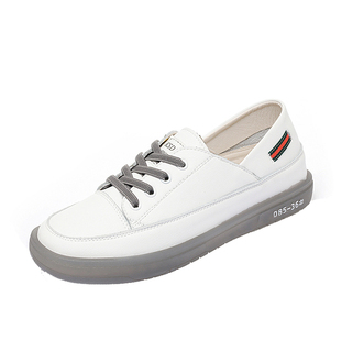 意尔康2026春季新款女单鞋正品真皮女鞋时尚休闲运动小白鞋牛皮鞋