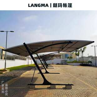 自融雪汽车停车棚膜结构车棚组装 可拆卸车棚跨境专供雨蓬车篷 式