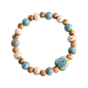 景德镇文创小礼品瓷珠编织手串新中式陶瓷手链女学生闺蜜情侣手绳