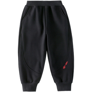 【新年】棉花堂男童加绒裤子2026马年运动裤儿童拜年服加厚长裤女