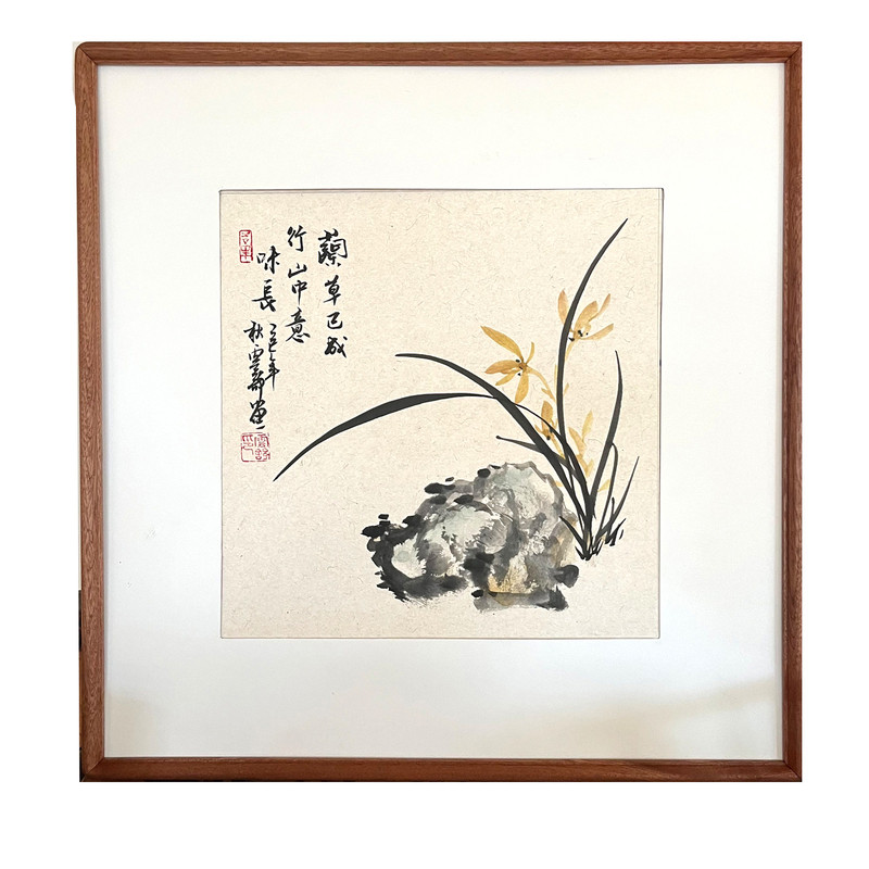 手绘餐厅过道花鸟果蔬正方形字画