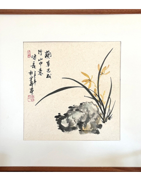 手绘餐厅过道花鸟果蔬正方形字画
