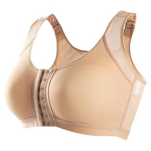 欧美前扣闭合运动文胸无钢圈背心式健身瑜伽内衣隆胸术后调整胸罩