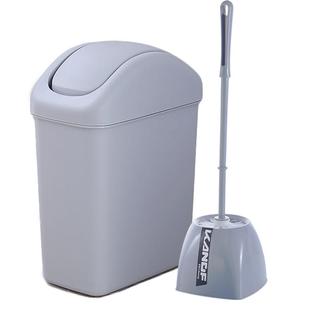 欧式创意时尚摇盖分类垃圾桶 长方形家用有盖卫生间垃圾桶马桶刷