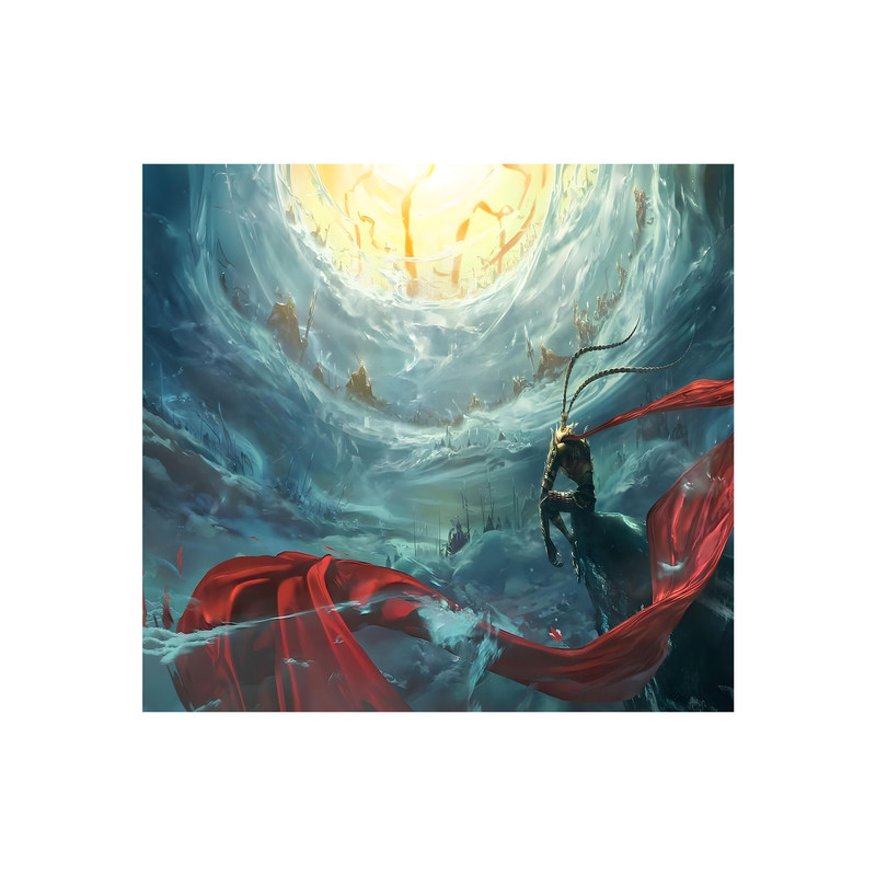 鱼缸背景贴纸斗战胜佛装饰壁画水族箱缸外自粘画定制大圣贴画正胶