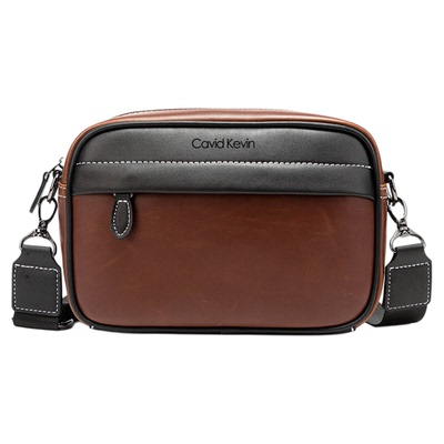 Cavid Kevin欧美男包潮疯马皮单肩包斜跨包运动休闲邮差挎包背包