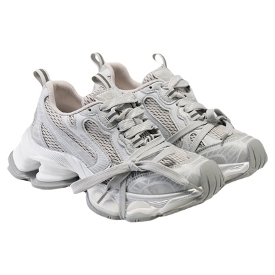 fed雾织叠履休闲鞋女春季新款女鞋厚底老爹鞋网面增高鞋女款ZC299