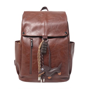 高级感双肩包男士大容量时尚潮流旅行背包男款高中生大学生书包男