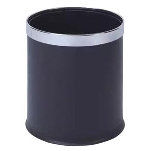 酒店客房垃圾桶宾馆KTV卫生间纸篓办公室双层阻燃圆形无盖塑料桶