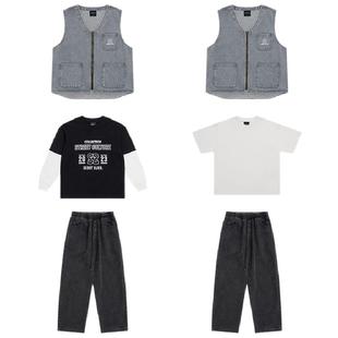 男童嘻哈hiphop街舞演出服套装儿童宽松爵士舞蹈表演走秀表演服装