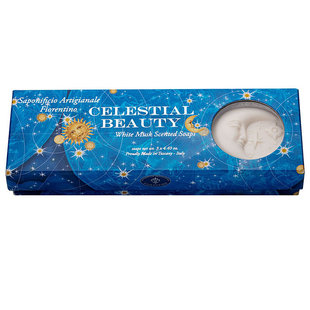意大利进口SAPONIFICIO菲罗迪诺日月星空白麝香沐浴皂礼盒125gx3