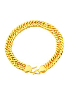 金包银黄金手链男女款足金999马鞭手链老板手链扁金手链送礼