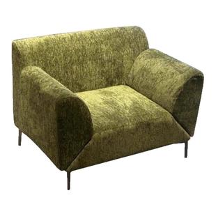 飞翼沙发可旋转扶手实木沙发椅酒店家用民宿轻奢极简单人功能沙发