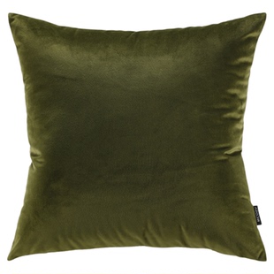 LIVING inc.橄榄天鹅绒 墨绿色抱枕沙发客厅轻奢复古靠枕床头靠垫