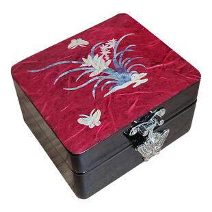 珍珠贝雕螺钿首饰盒手串珠宝收纳盒结婚七夕情人节女朋友闺蜜礼品