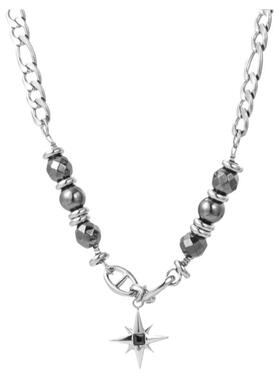 幻彩珠黑曜石星耀项链