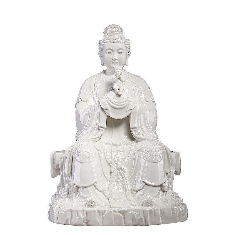 陶瓷送子娘娘像德化白瓷神像