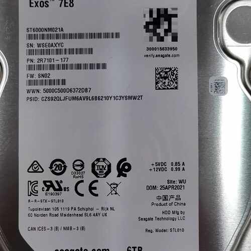 【询价】希捷6T SATA  ST6000NM021A 10个