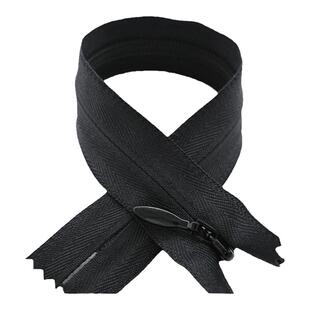 YKK3号布边闭口隐形拉链水滴头黑色口袋晚礼服连衣裙婚纱短裙抱枕