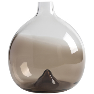 拾物小口大肚山峰凸底渐变色北欧玻璃花瓶吊钟马醉木插花花器创意