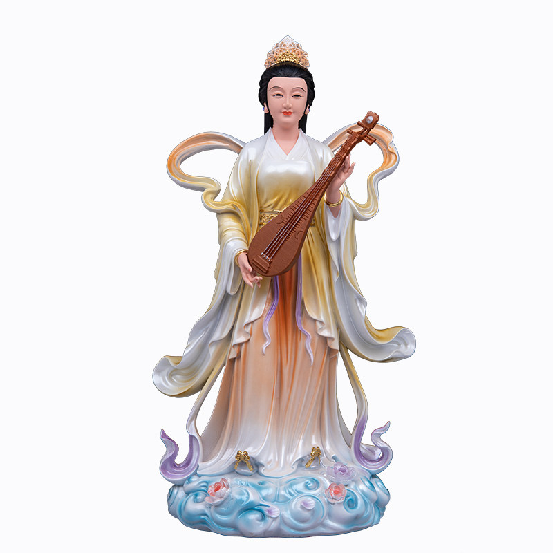 中式树脂七仙姑桃花供奉摆件
