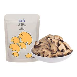 mushmush旗舰店mushmush原味香菇脆片香菇干孕妇办公室解馋零食健康网红休闲食品