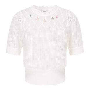 tanni新款浪漫氛围感百搭泡泡袖休闲套头薄款针织衫TN11KN057A