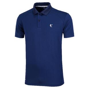 乔丹polo衫男短袖2026夏季新款速干冰丝透气翻领蓝色休闲运动T恤