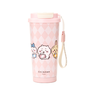 MINISO名创优品chiikawa保温杯吉伊卡哇小八双饮咖啡杯大容量水杯