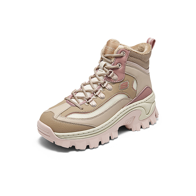 斯凯奇蜜糕鞋|冬季新款女高帮加绒雪地靴松糕底运动舒适休闲鞋