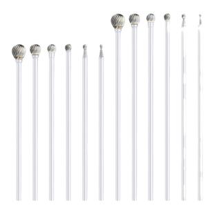 加长柄硬质合金旋转锉刀钨钢打磨头合金铣刀金属木工雕刻头3mmD型