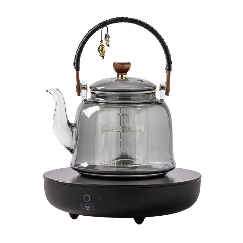 电陶炉煮茶壶玻璃家用蒸煮两用耐热办公室智能保温煮茶器套装专用