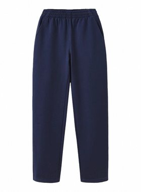 藏青色校服裤纯棉春秋款夏季薄款小学生初中生高中直筒裤加绒加厚