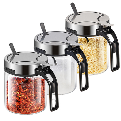 不结块！304不锈钢盖厨房调料罐