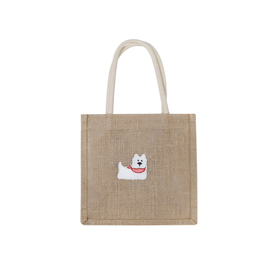 简约质朴卡通黄麻包轻便环保袋