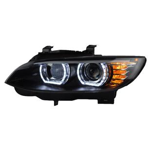 秀山适用于宝马3系M3 E92大灯总成E93透镜天使眼led改装氙气大灯