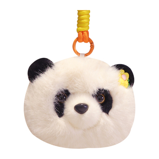 可爱熊猫玩偶零钱包挂件公仔书包挂饰稀奇古怪的毛绒玩具女生礼物