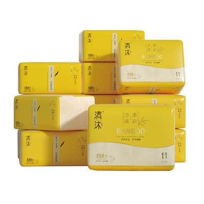 清沐10包整箱批实惠装平板卫生纸