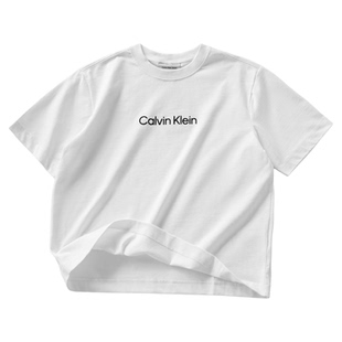 亏本清仓 Calvin Klein重磅纯棉T恤女士夏季简约休闲字母LOGO短袖