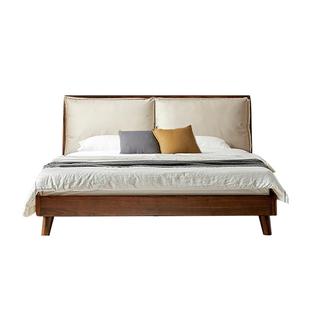 政府补贴全实木床橡木1米8床双人床主卧大床现代简约软包床单人床