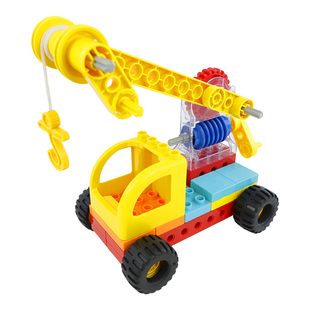 儿童积木大颗粒齿轮机械玩具益智拼装思维创意4搭建3到6岁5女男孩